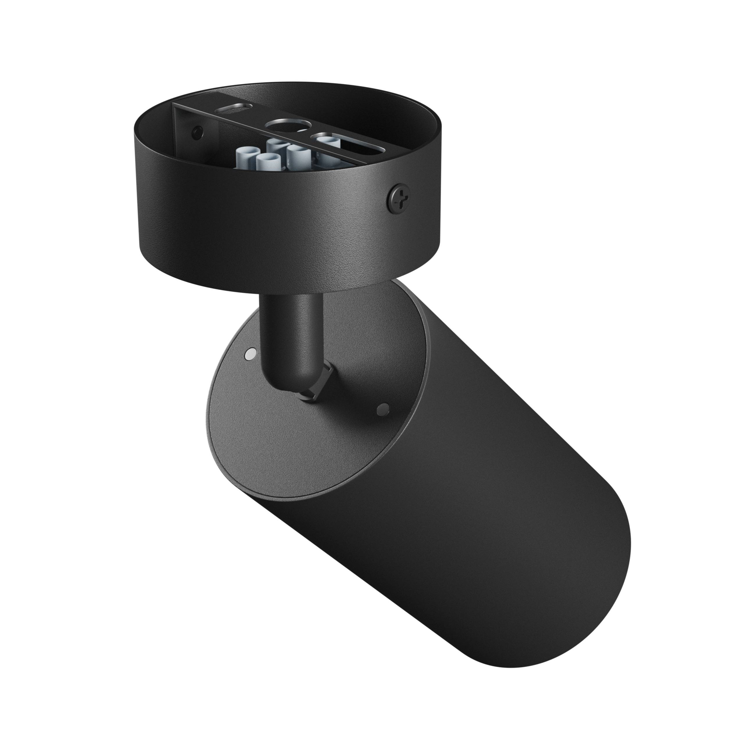 Spectrum LED Wandleuchte SQUALLA VARIOSA GU10 schwenkbar IP20 Innenleuchte rund schwarz max. 10W