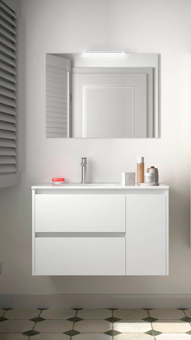 Salgar Noja Komplett-Set 850 2 Schubladen - Tür rechts White Gloss