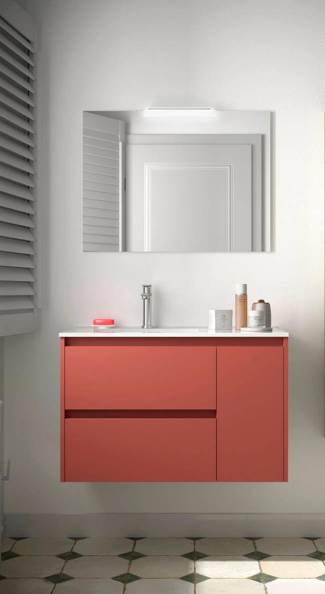 Salgar Noja Komplett-Set 850 2 Schubladen - Tür rechts Red Satin