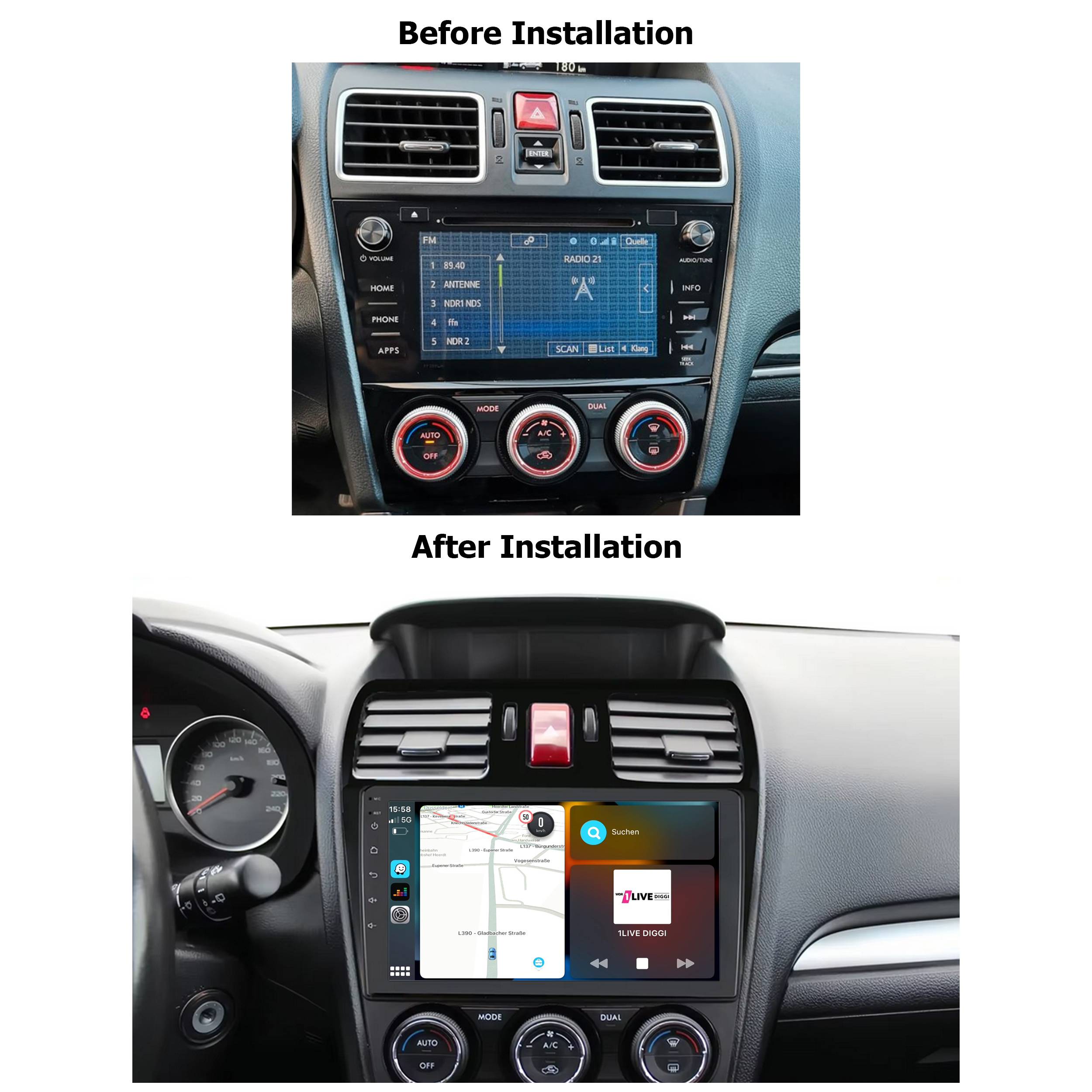 Für Subaru Forester 08-12 9" Touchscreen Android Radio GPS Navi CarPlay #1