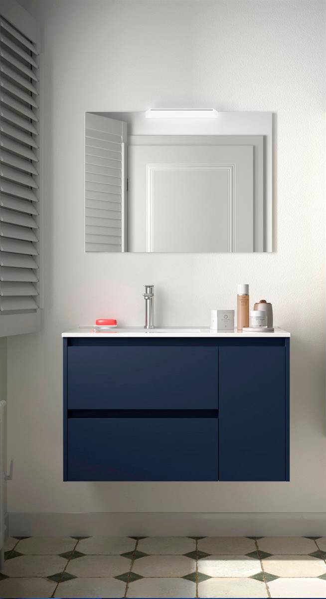 Salgar Noja Komplett-Set 850 2 Schubladen - Tür rechts Blue Satin