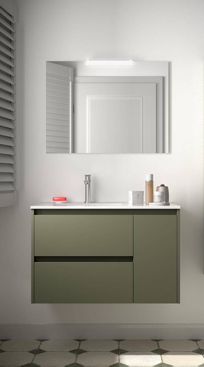 Salgar Noja Komplett-Set 850 2 Schubladen - Tür rechts Green Satin