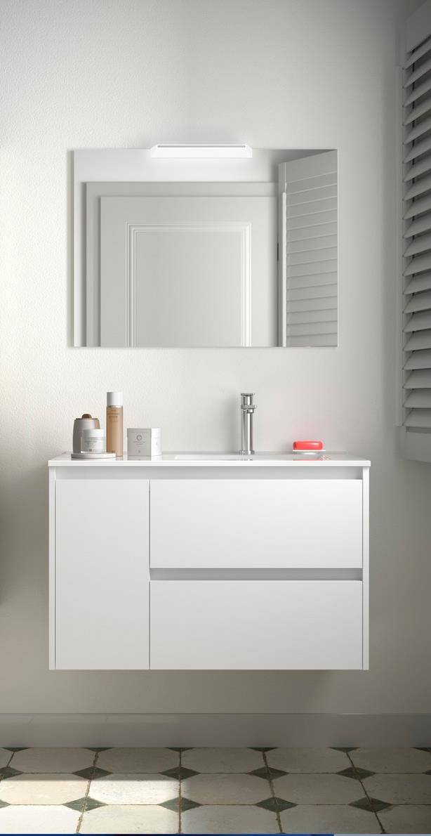 Salgar Noja Komplett-Set 850 2 Schubladen - Tür links White Gloss