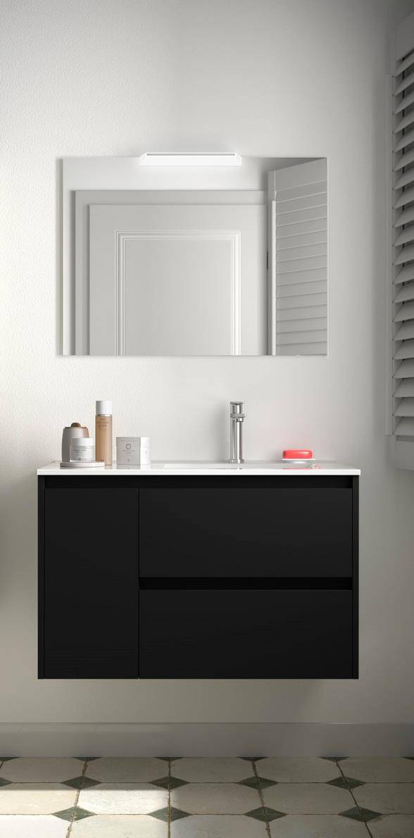Salgar Noja Komplett-Set 850 2 Schubladen - Tür links Black Satin