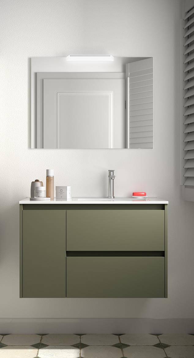 Salgar Noja Komplett-Set 850 2 Schubladen - Tür links Green Satin