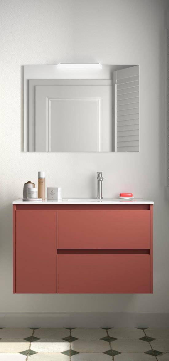 Salgar Noja Komplett-Set 850 2 Schubladen - Tür links Red Satin