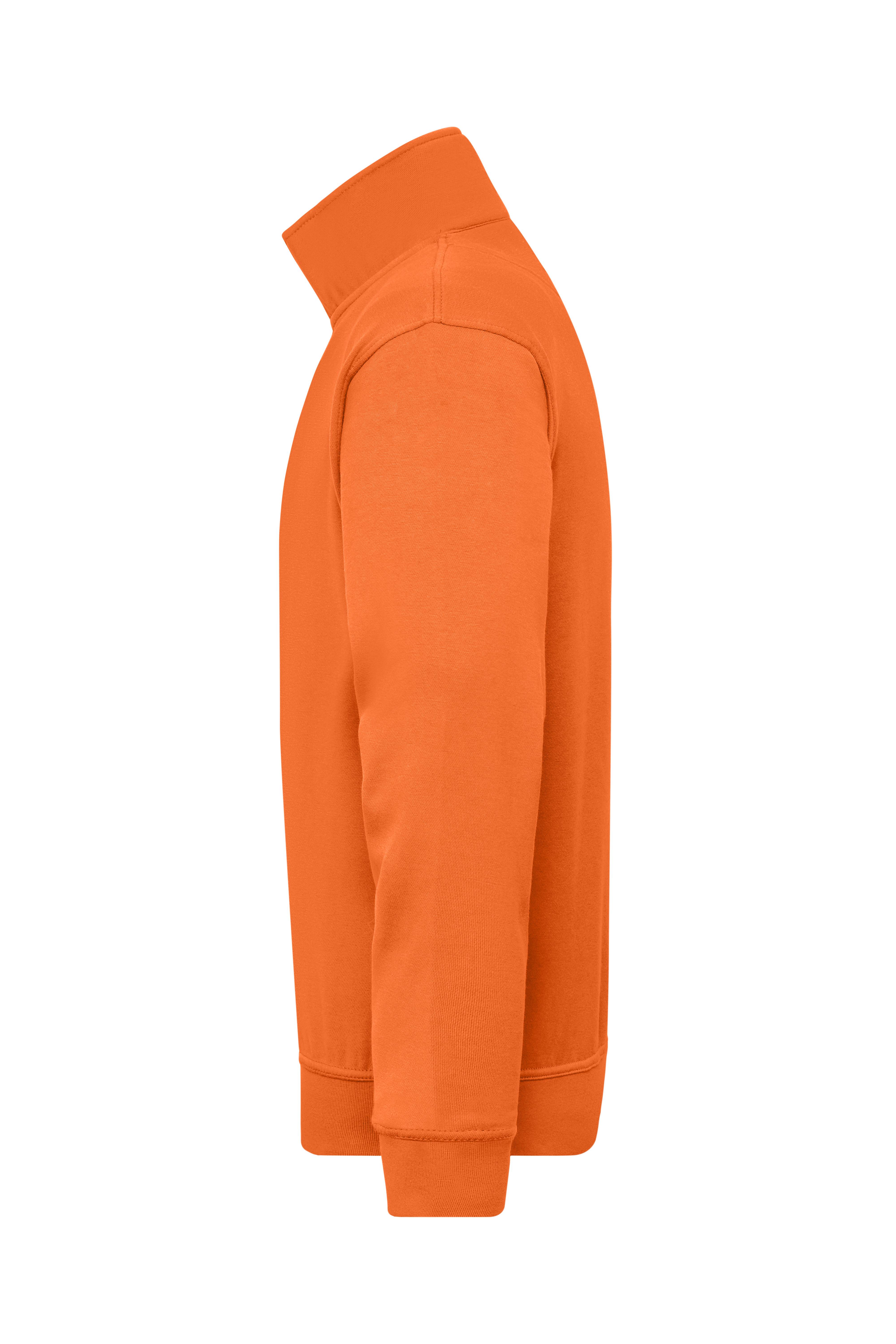 James & Nicholson® Workwear Half Zip Sweat JN831 Größe: orange_XXL