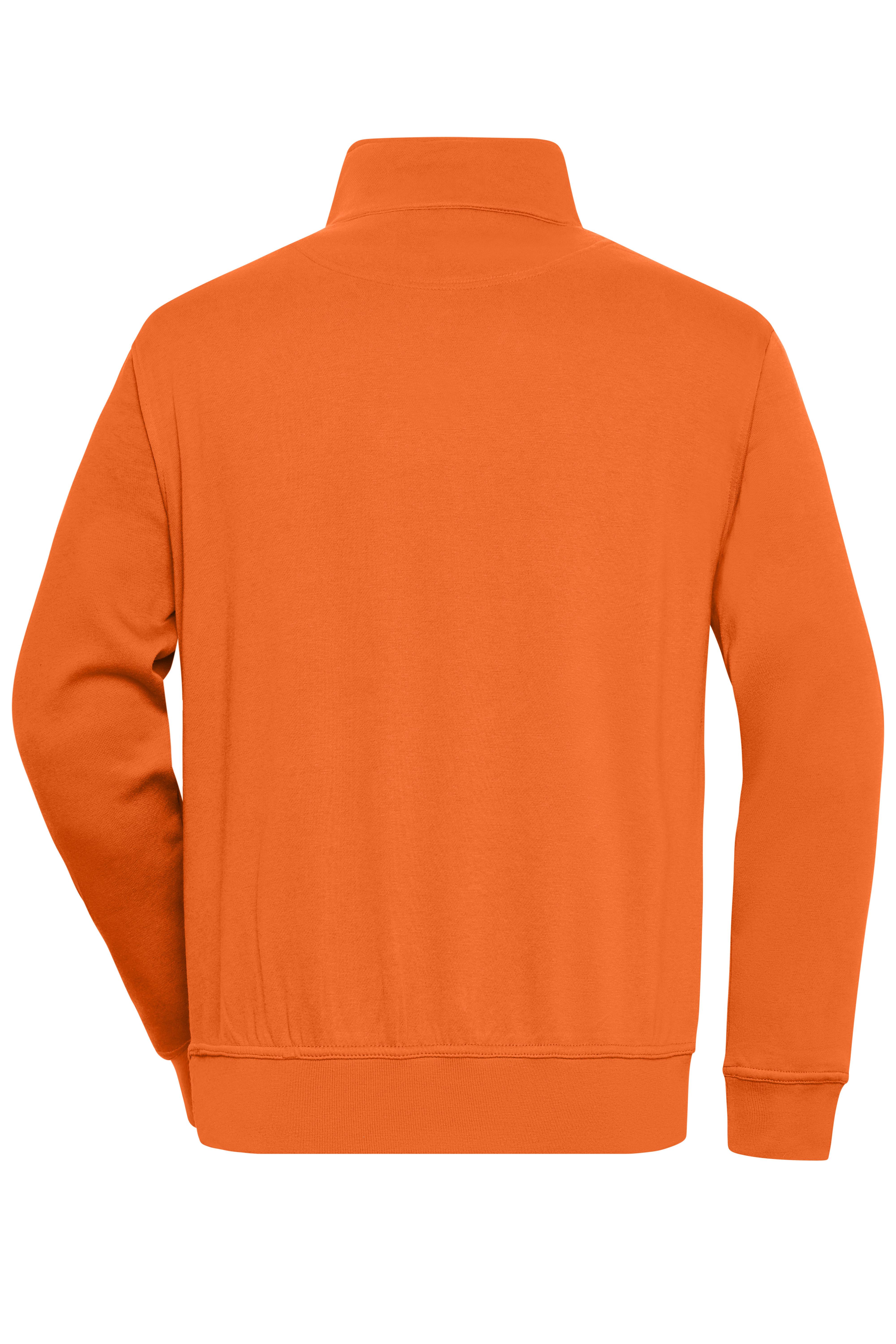 James & Nicholson® Workwear Half Zip Sweat JN831 Größe: orange_3XL