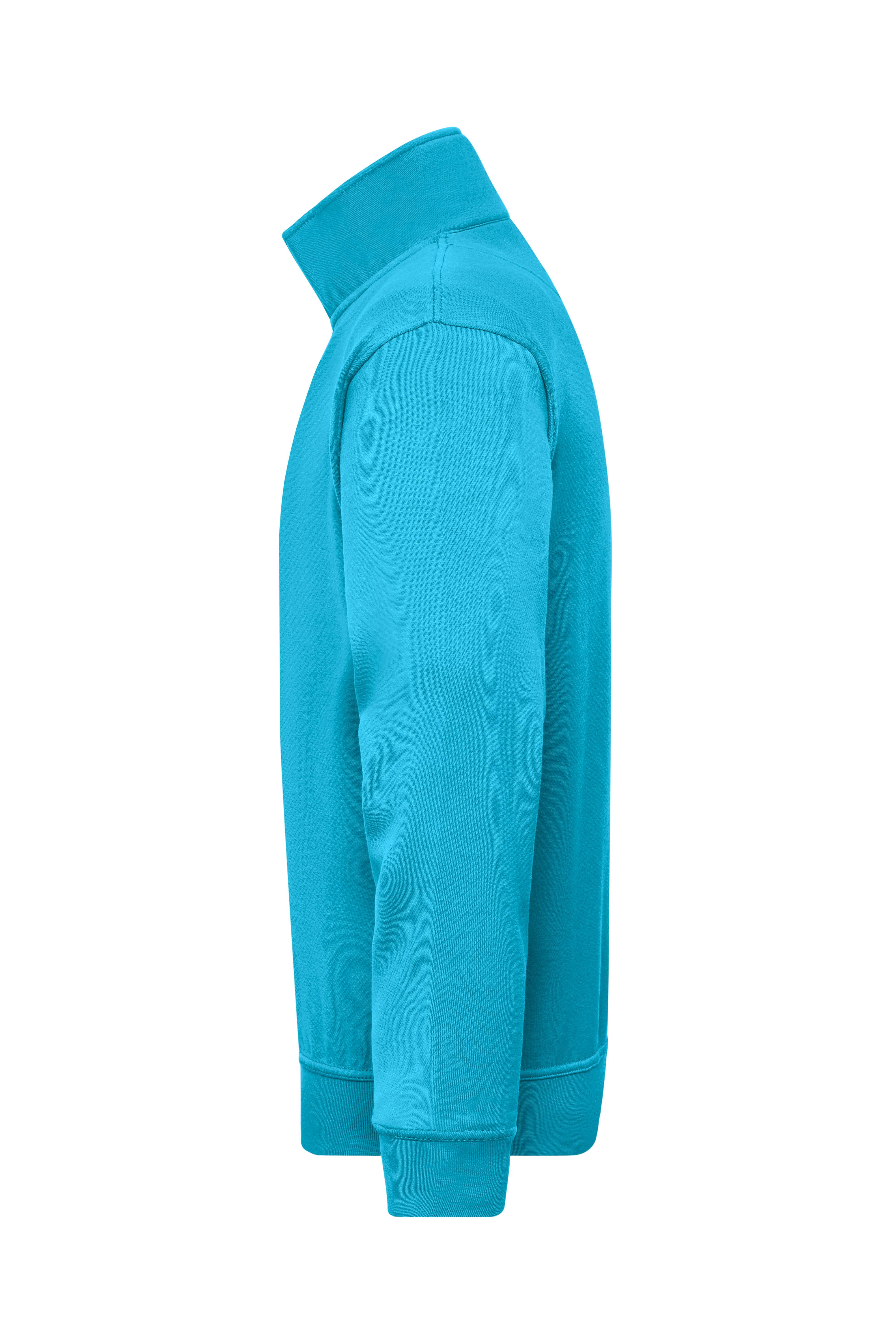 James & Nicholson® Workwear Half Zip Sweat JN831 Größe: turquoise_XS