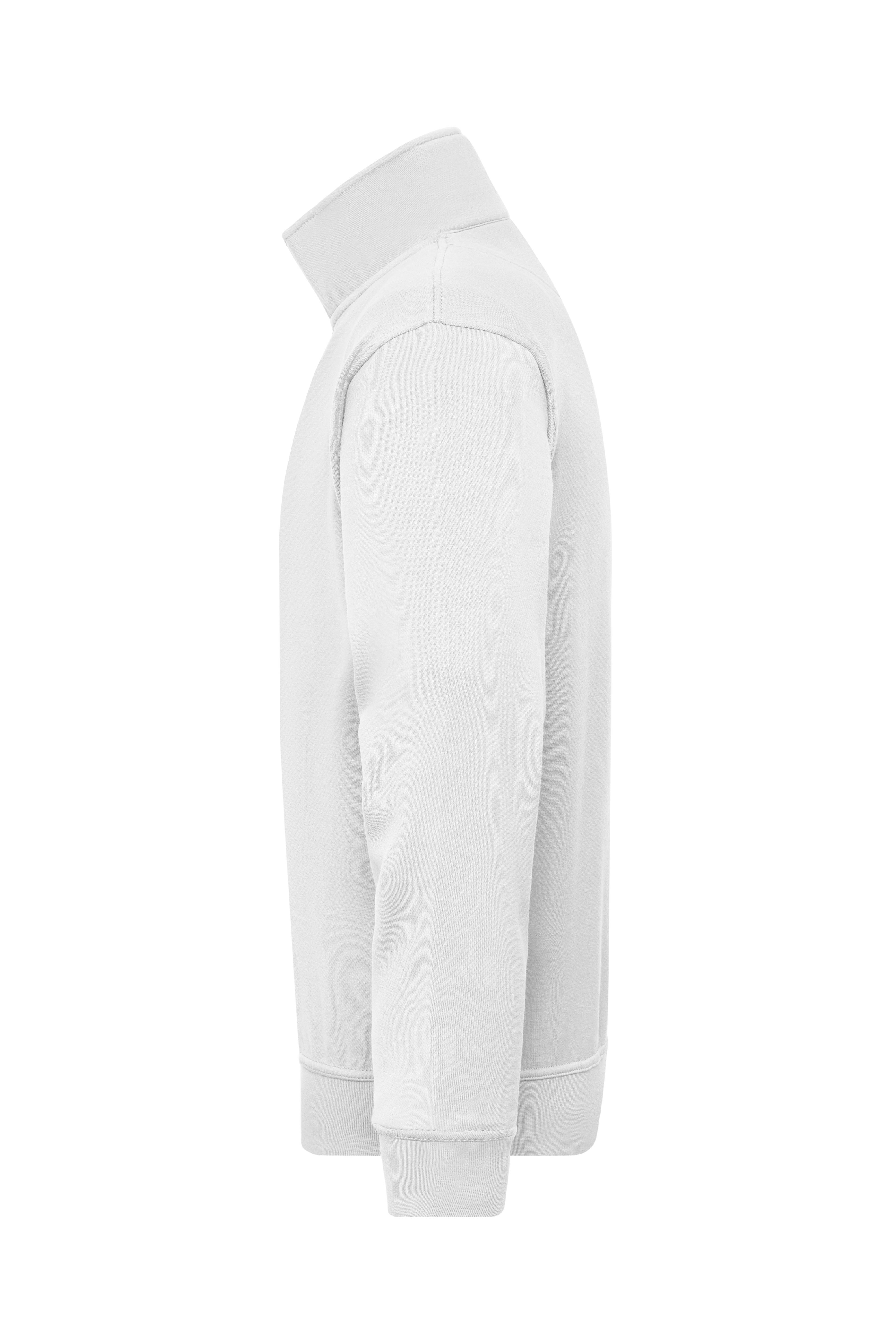 James & Nicholson® Workwear Half Zip Sweat JN831 Größe: white_XL