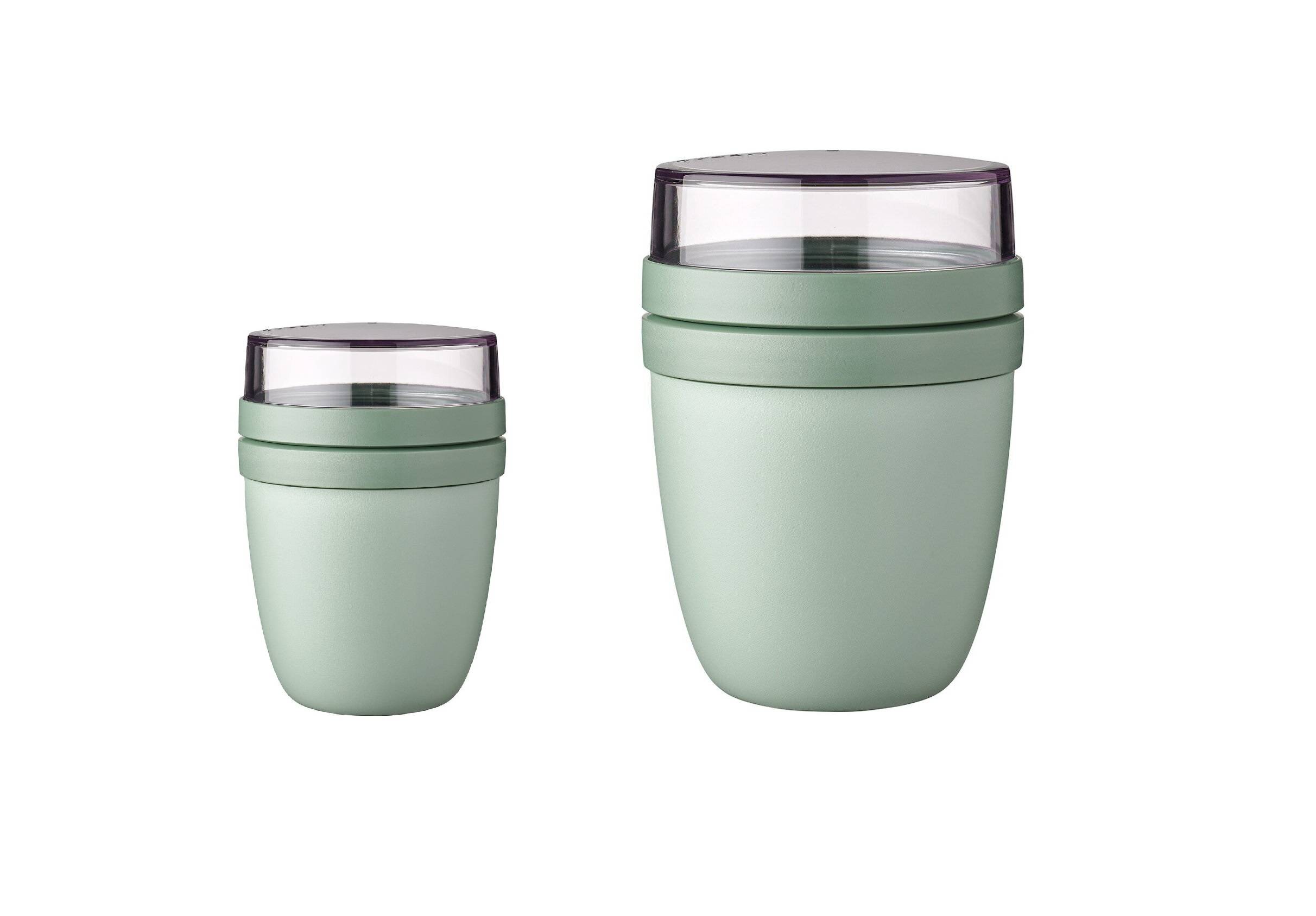 Mepal | Lunchpot Ellipse Duo Pack | praktischer To Go Becher | geeignet für Tiefkühler, Mikrowelle & Spülmaschine | Nordic Sage