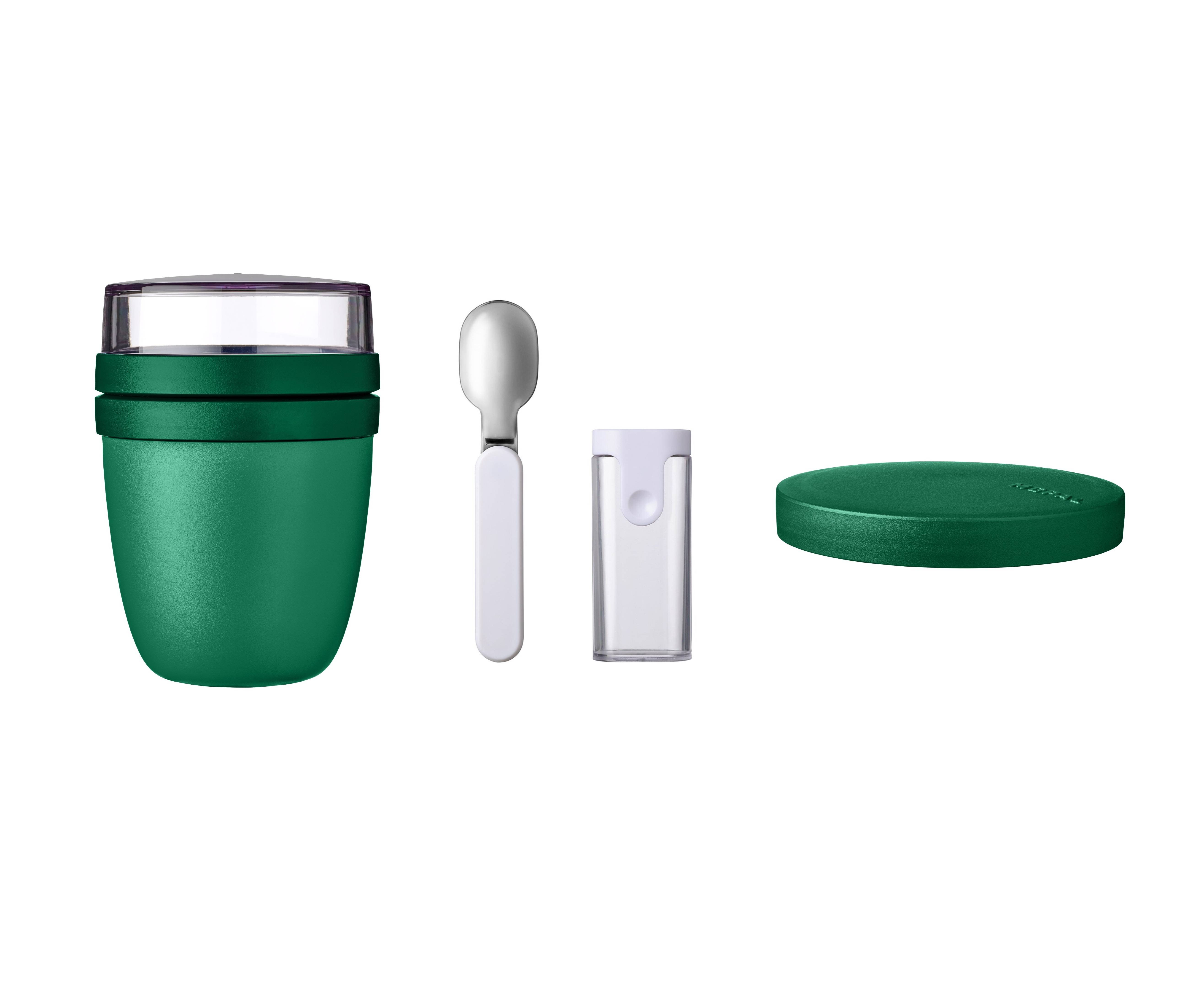 Mepal | Lunchpot Switch Set | inkl. faltbarer Löffel | mach aus deinem Lunchpot einen Snackpot | tiefkühl-, mikrowellen- & spülmaschinengeeignet