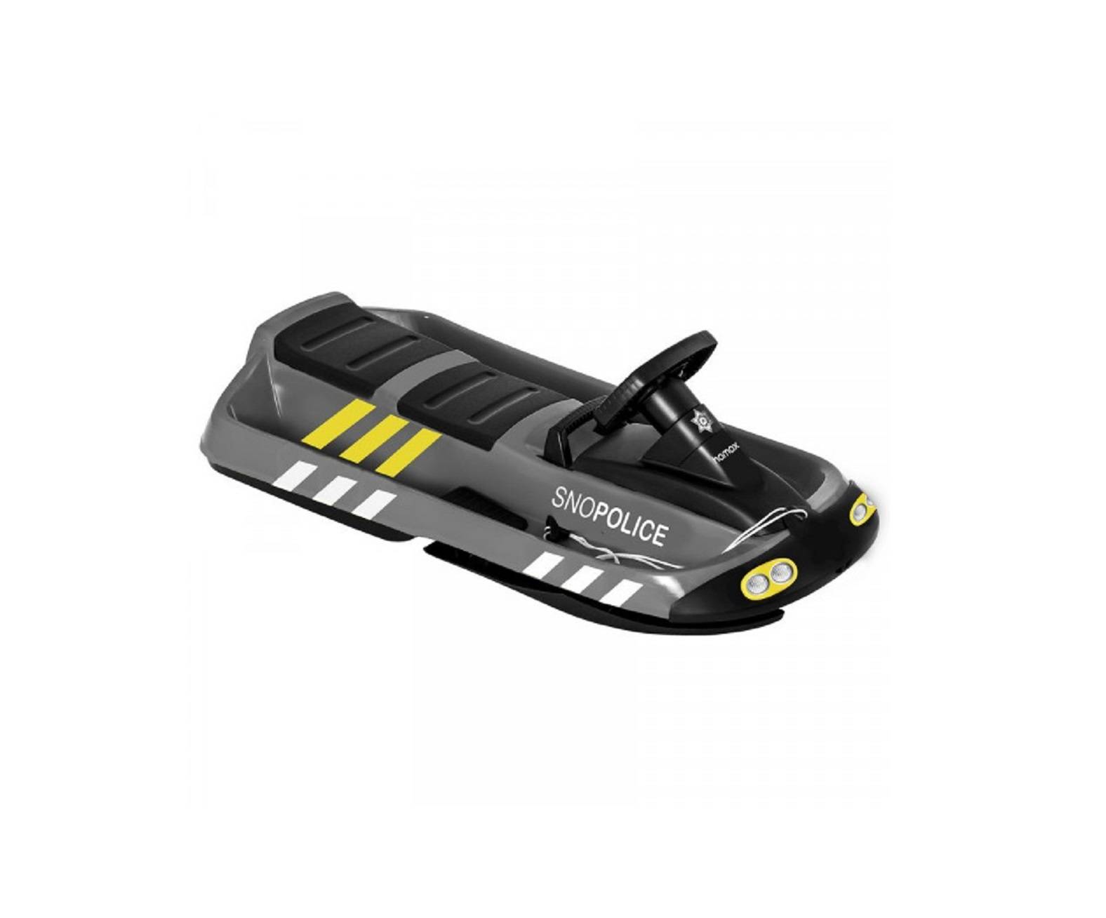 Hamax | Lenkschlitten Sno Police | robuste Konstruktion | einfach zu lenken | inkl. Bremse | hoher Fahrspaß | geeignet für alle Schneebedingungen