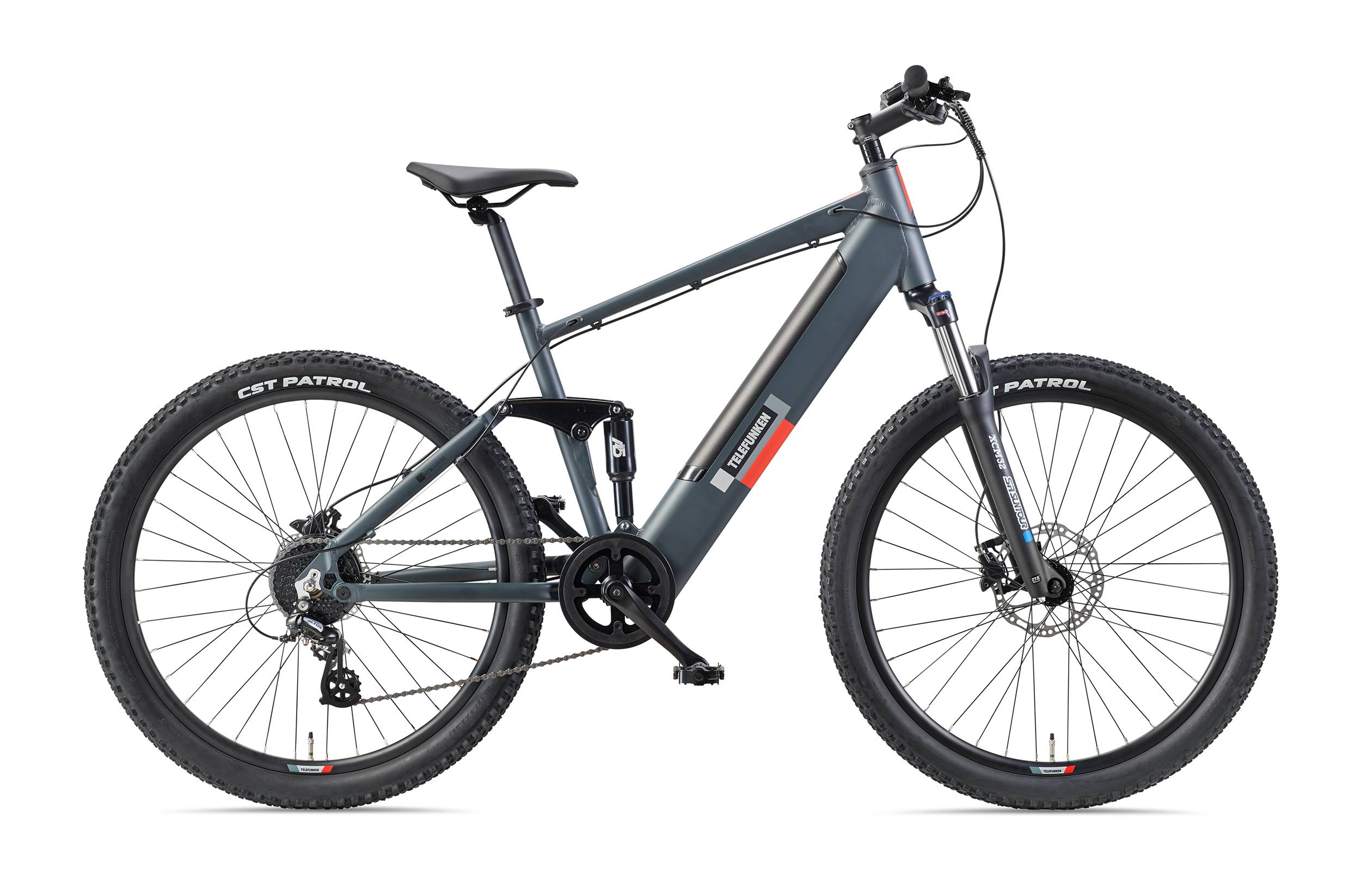 Telefunken E-Bike M936 27,5 Zoll mit 8 Gang Shimano Kettenschaltung - Hinterradmotor 250W / 40Nm - 13Ah / 36V Li-Ion Akku
