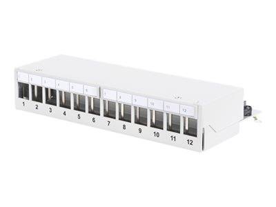DIGITUS Patchpanel 1HE 12-Port Modular Desktop SOHO grau Multimedia-Technik