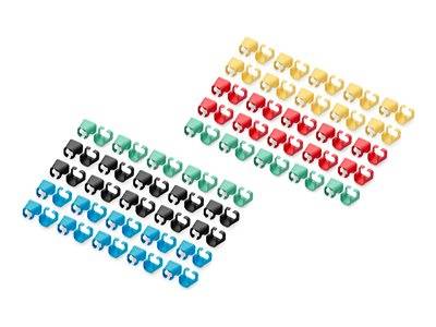 DIGITUS Farbclips für Patchkabel RJ45 100 Stk. gem.Farbe Kabel Cat.6