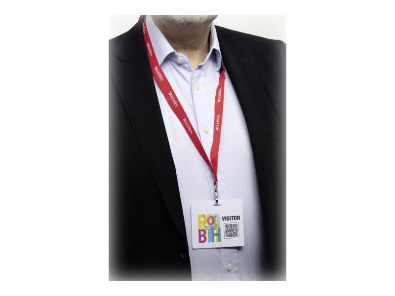 DURABLE VISITOR BADGE Namesschilder mit EURO-Lochung 100Stk Multimedia-Technik