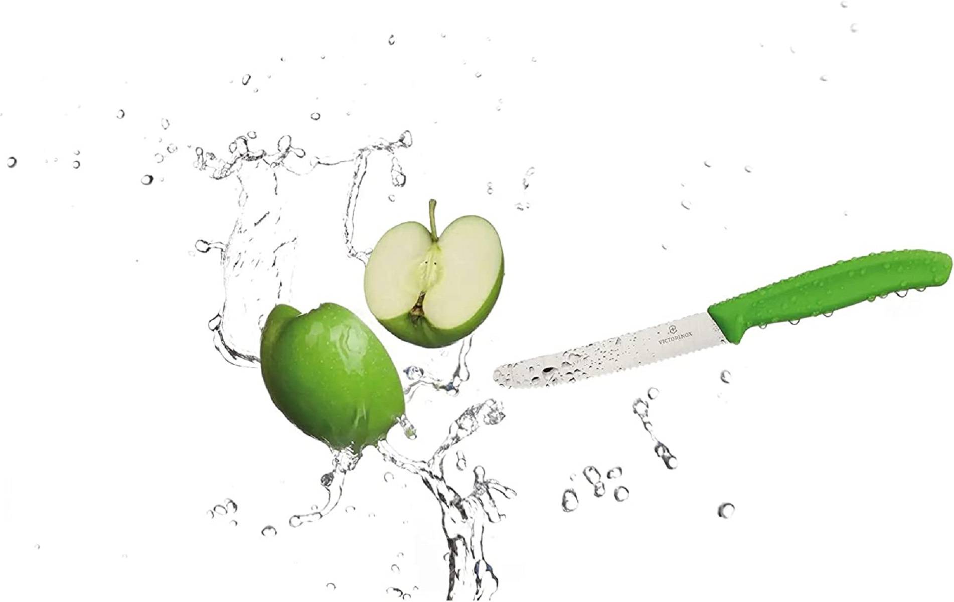 Victorinox | Tafelmesser | 6-teiliges Set | Wellenschliff für müheloses Schneiden | Swiss Made Qualität | rostfreier Stahl | leuchtendes Gelb