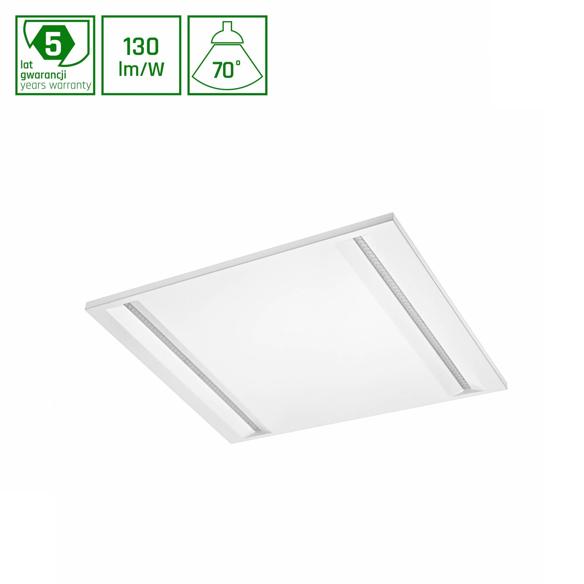 Spectrum LED Panel Algine Line 44W eckig 60x60cm UGR<16 weiß 5700lm 70° IP20 Neutralweiß 4000K