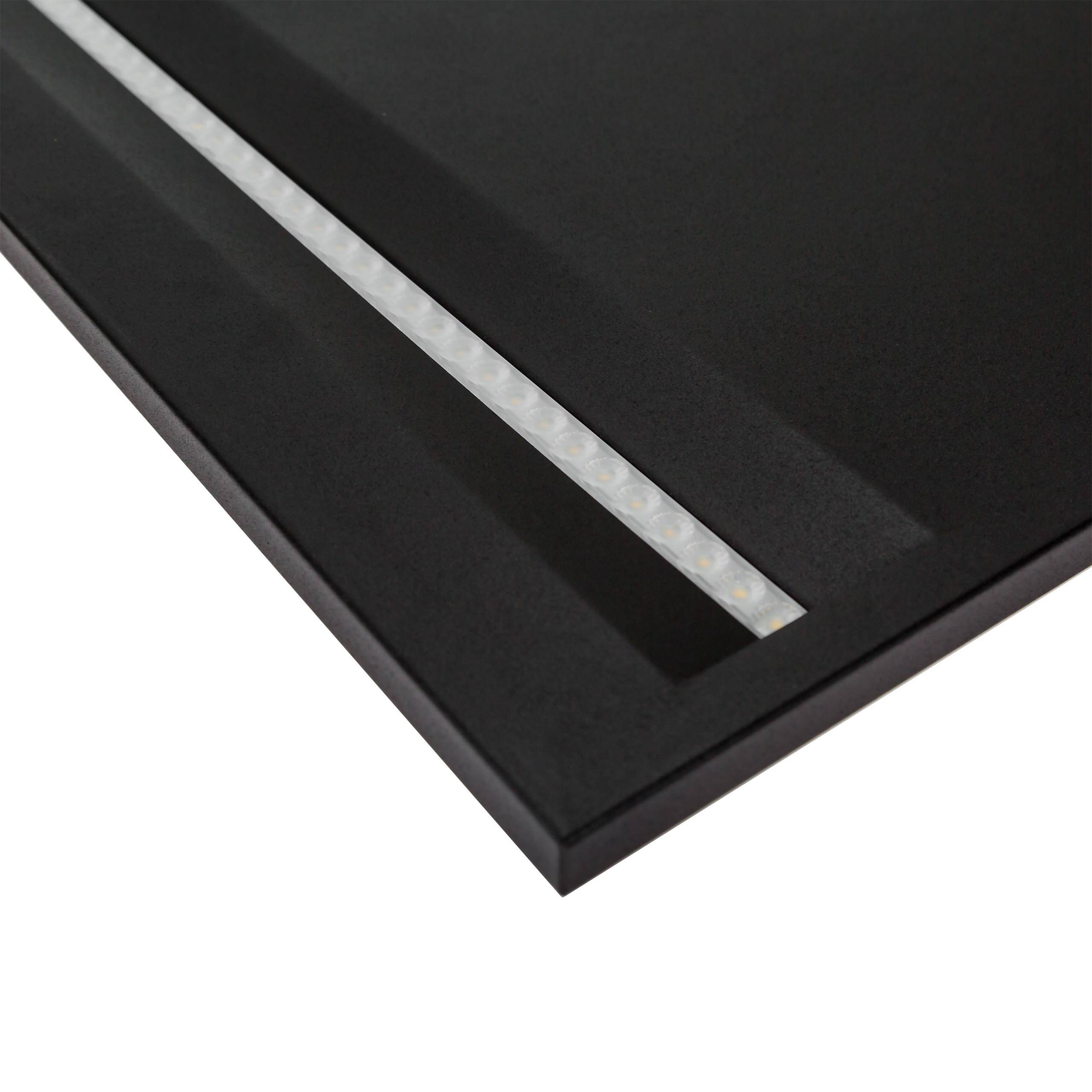 Spectrum LED Panel Algine Line 44W eckig 60x60cm UGR<16 schwarz 5700lm 70° IP20 Neutralweiß 4000K