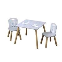 Kesper | Kindertisch Set mit 2 Stühlen | Material: Faserplatte/Holz | Farbe: Alpaka Grau Kesper | Kindertisch Set mit 2 Stühlen | Material: Faserplatte/Holz | Farbe: Alpaka Grau
