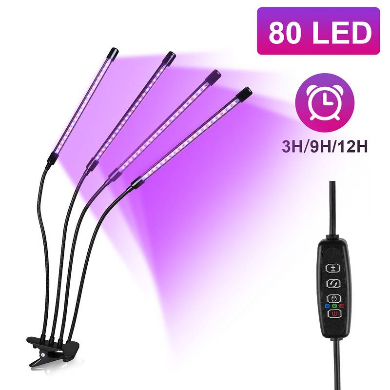 Pflanzenlampe Pflanzenleuchte LED Grow Light – automatischer Timer 3–9–12 Stunden，40 W