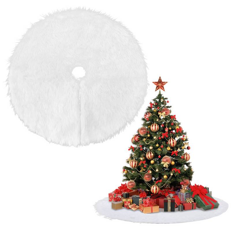 Baumdecke Unterlage Decke Tannenbaum Christbaumdecke Ø 78 cm, weiß Weiss - Weihnachtsbaumdecke Unterlage für Tannenbaum, Weihnachtsbaum