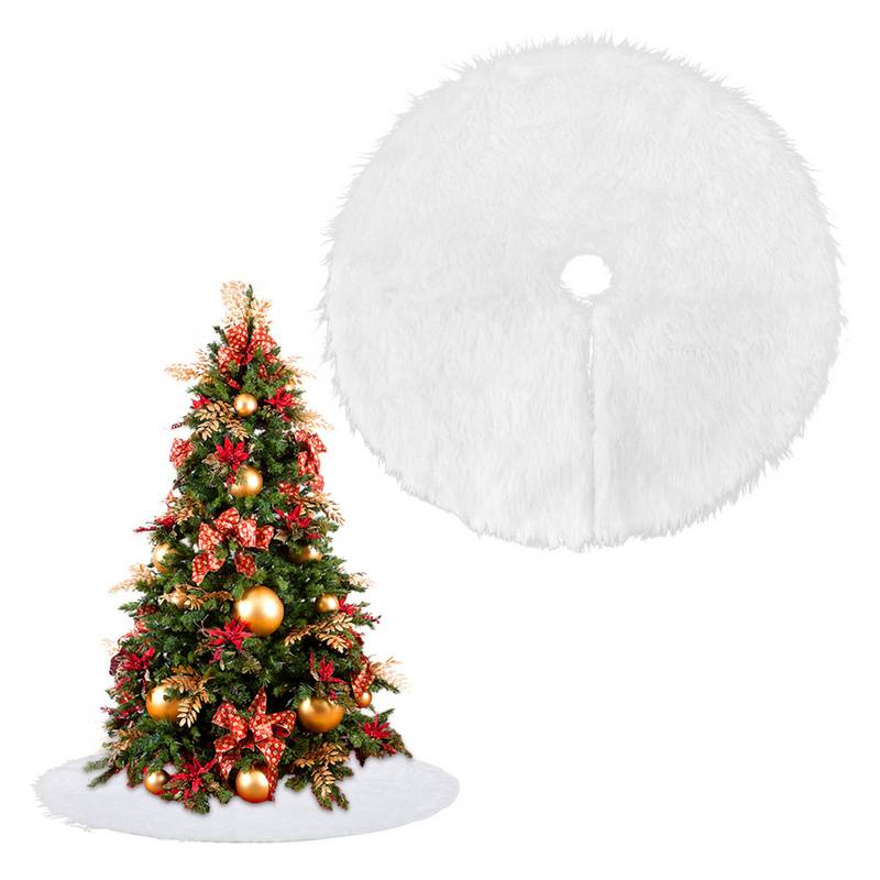Baumdecke Unterlage Decke Tannenbaum Christbaumdecke Ø 90 cm, weiß Weiss - Weihnachtsbaumdecke Unterlage für Tannenbaum, Weihnachtsbaum