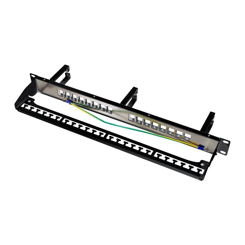 LogiLink 19" Keystone Patch Panel, 16 Port, geschirmt