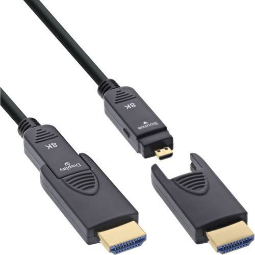 InLine® HDMI AOC Kabel, Ultra High Speed 2.1, abnehmbar, 8K, 20m Kabel (8K4K)