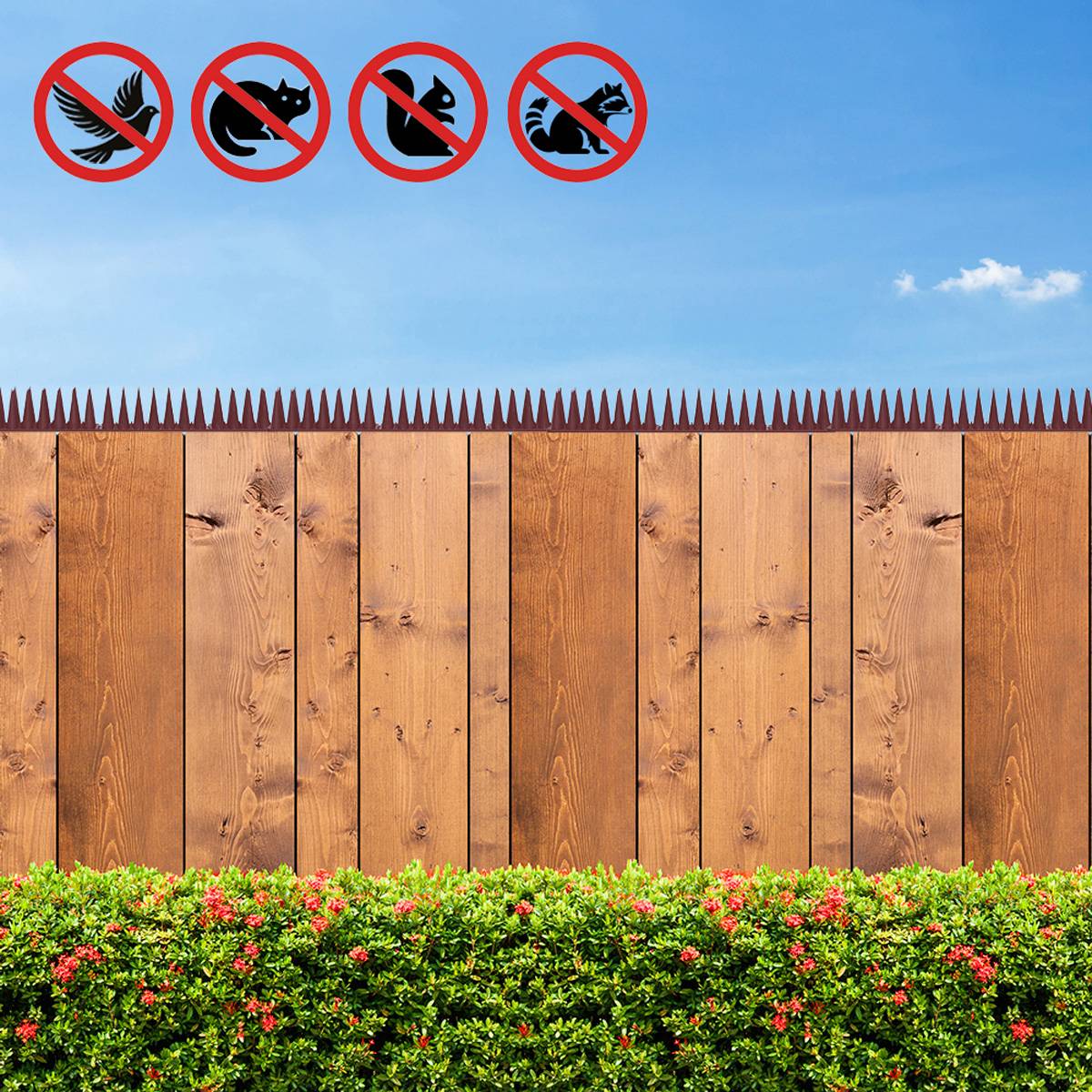 Offgridtec 20 Stk. Taubenabwehr Spikes braun 6m Vogelabwehr Stacheln Katzenschutz für Balkon, Fensterbrett, Zaun, Dach