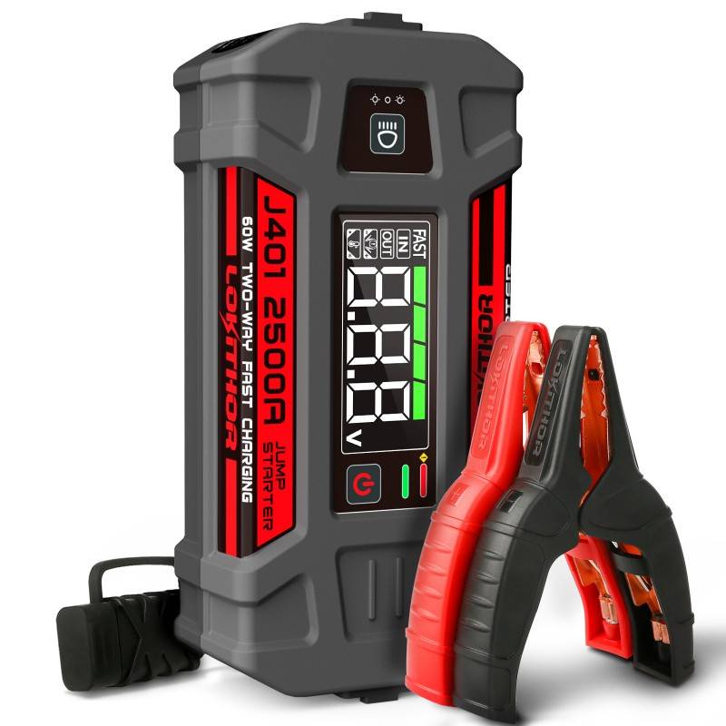 Lokithor J401 Jumpstarter Starthilfegerät Booster 12V 2500A