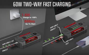 Lokithor J401 Jumpstarter Starthilfegerät Booster 12V 2500A