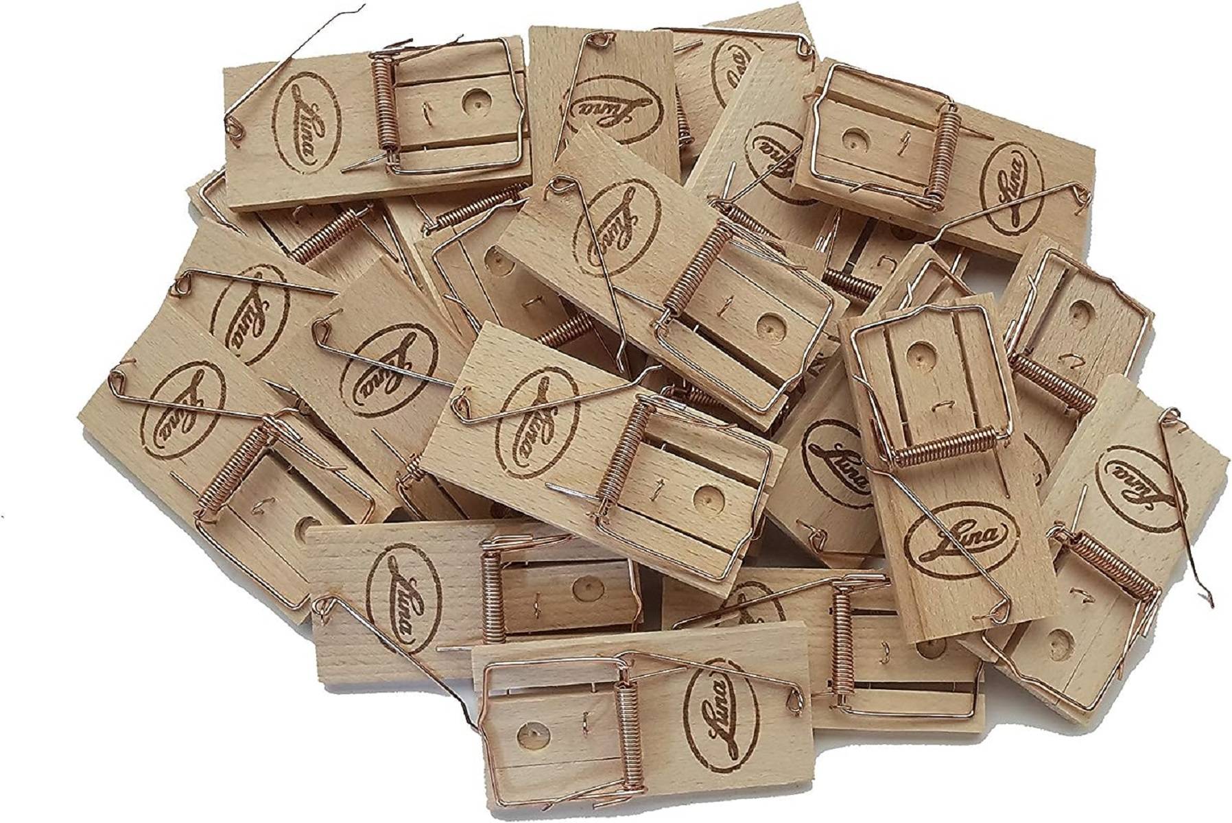 Neustanlo | Klassische Mausefalle | nachhaltiges Holzdesign | Set aus 20 Stück | ideal für effiziente Schädlingsbekämpfung