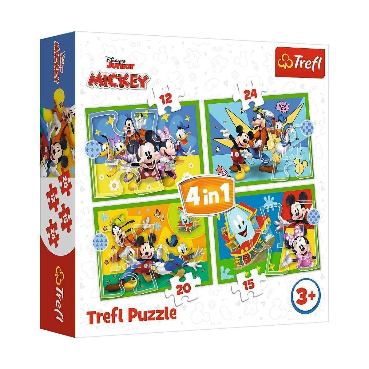 TR34616 - 4 in 1 Puzzle - Micky Maus
