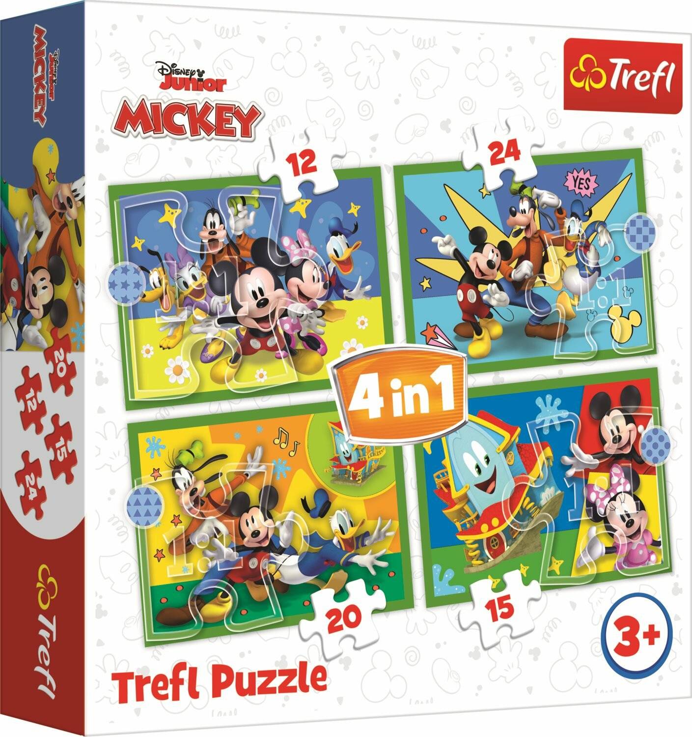 TREFL Puzzle Mickey's Club 4in1 (12,15,20,24 Teile)