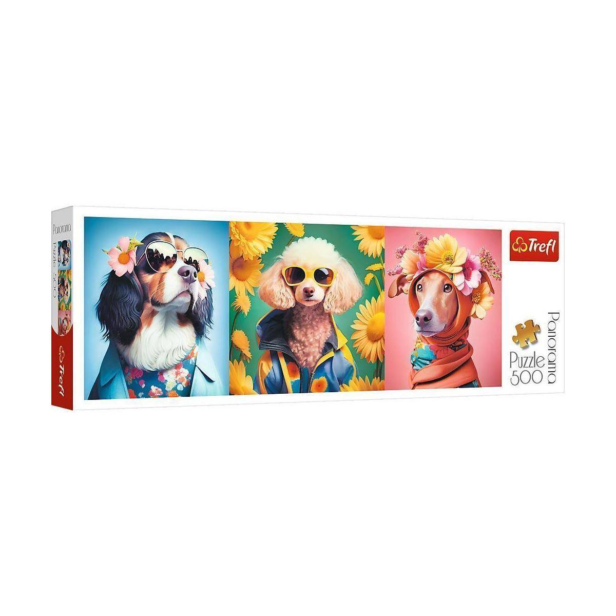 TR29517 - Panorama Puzzle 500 Teile - Hunde Fashion Week