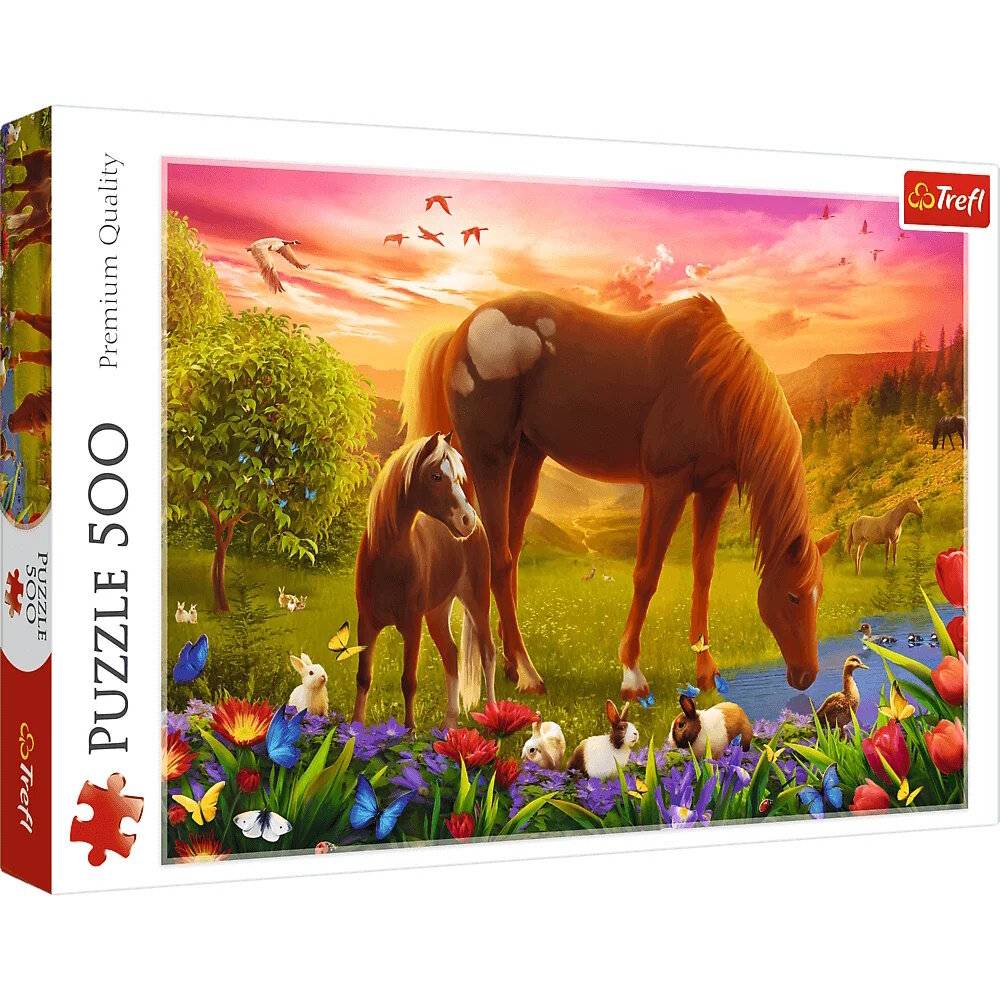 TREFL Pferd auf der Wiese Puzzle 500 Teile