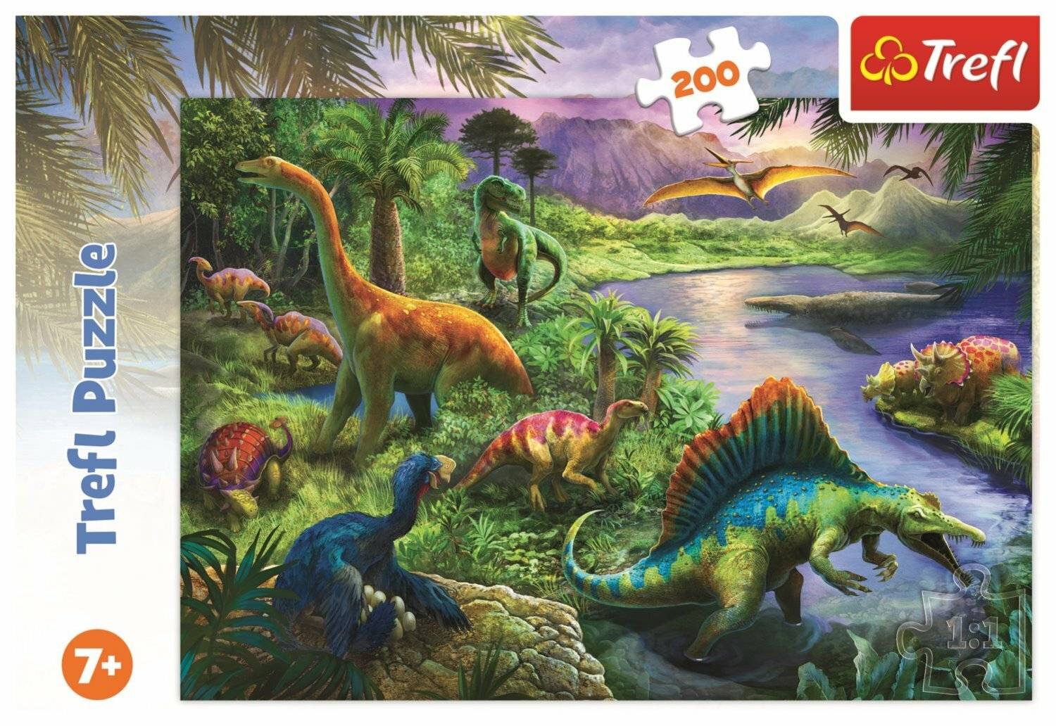 TREFL Puzzle Dinosaurier 200 Teile