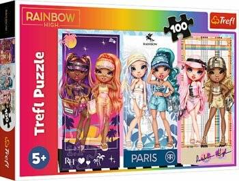 TREFL Puzzle Rainbow High: Regenbogenpuppen 100 Teile