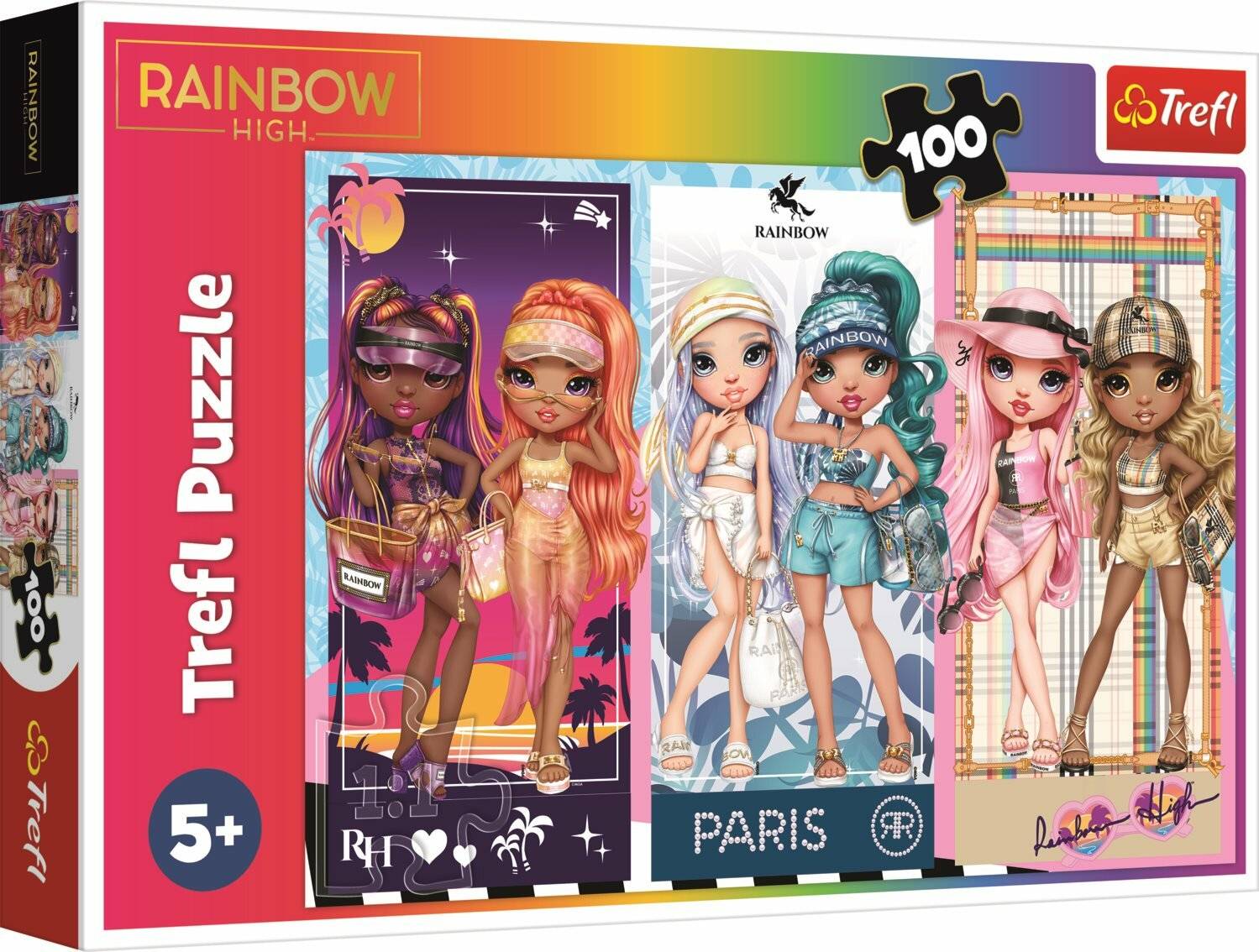 TREFL Puzzle Rainbow High: Regenbogenpuppen 100 Teile