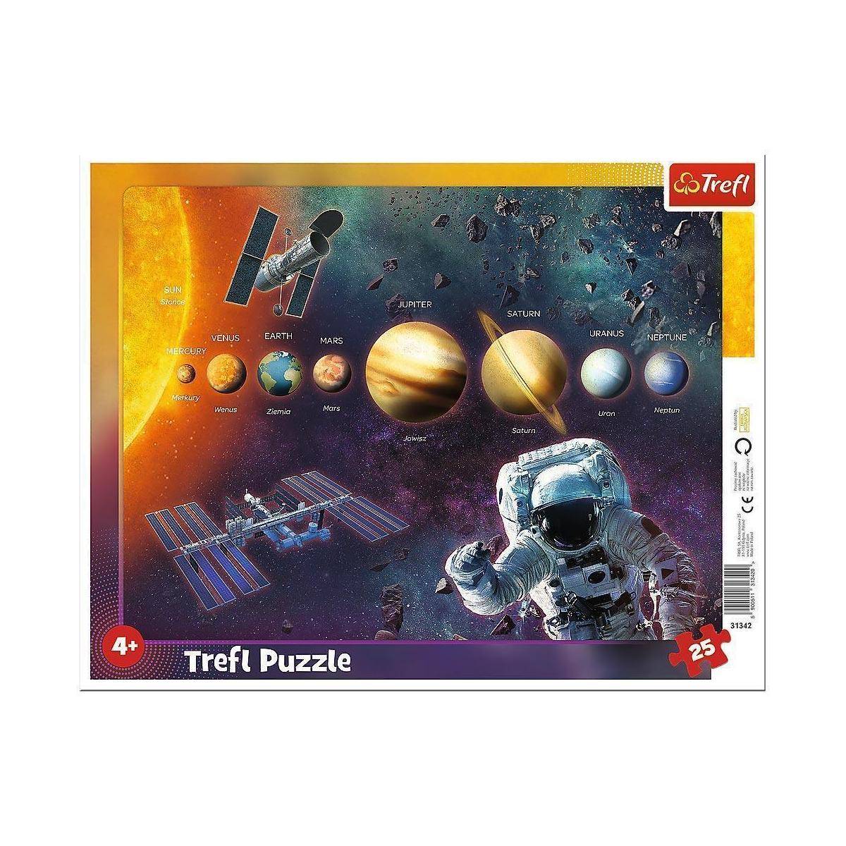 TR31342 - Rahmen-Puzzle Astronaut im Weltraum, 25 Teile
