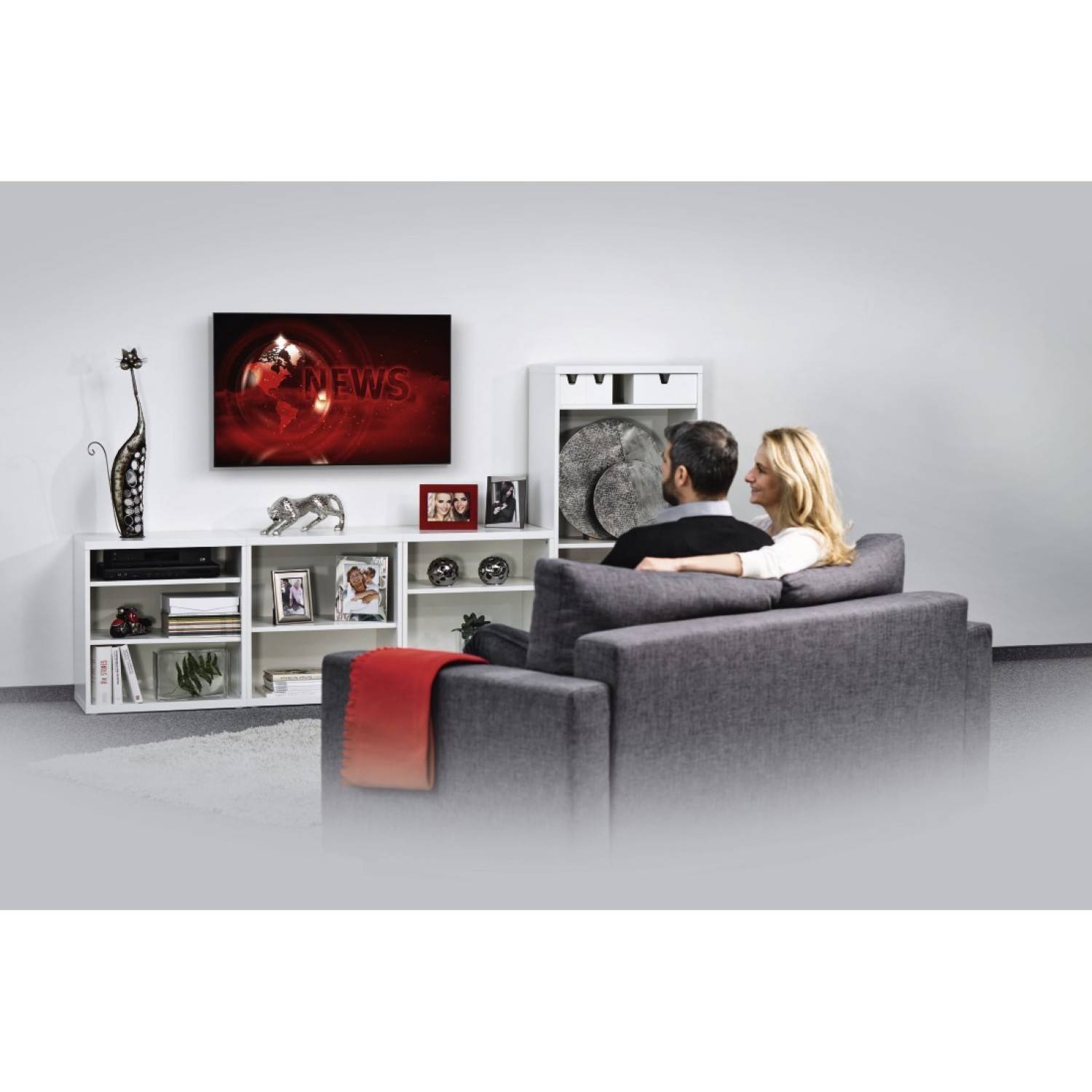 TV Wandhalterung FIX Super Slim Schwarz 32" bis 65"