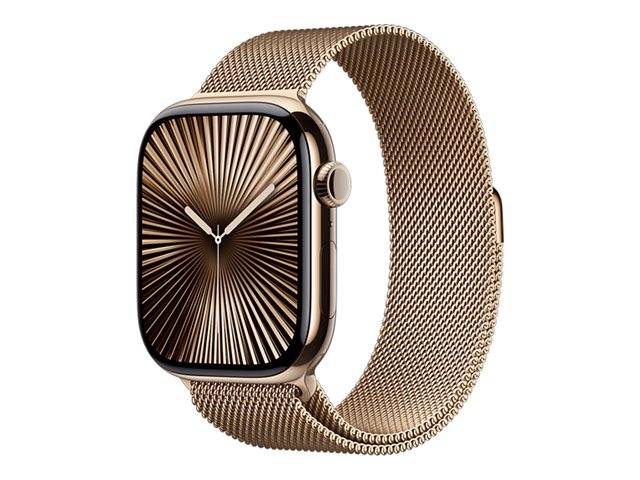 APPLE Watch Series 10 GPS + Cellular 46mm Gold Titanium Case with Gold Milanese Loop - M/L