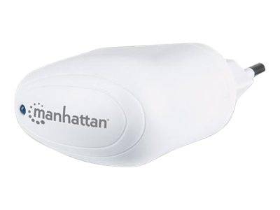 USB-Ladeadapter Manhattan 2-Port weiß