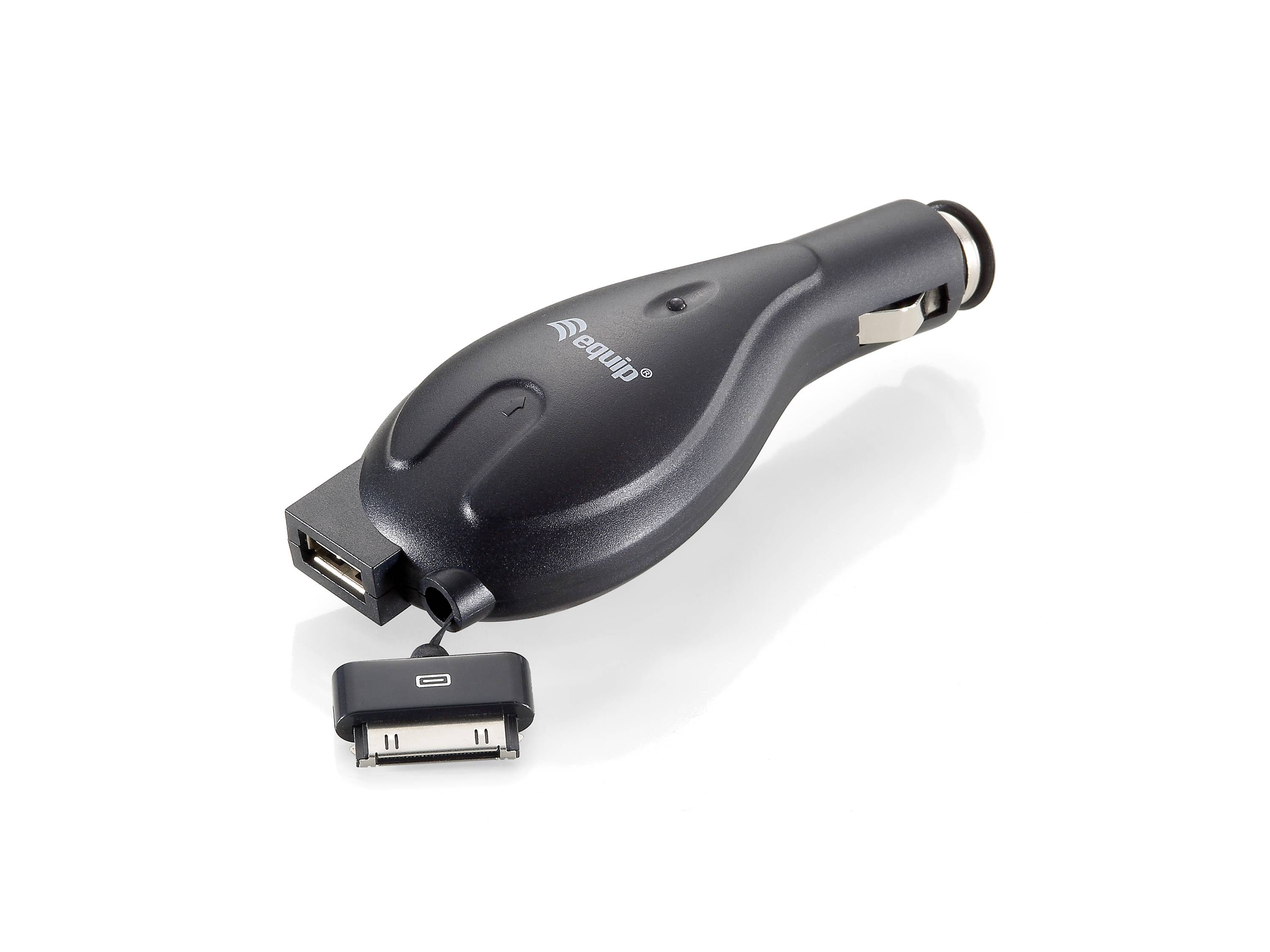 Ladegerät Equip USB 2.0 5V/1A Car Charger 2in1 LED Blist
