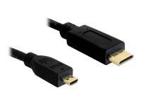 Zwei schwarze HDMI-Kabel mit goldfarben beschichteten Steckern auf weißem Hintergrund.