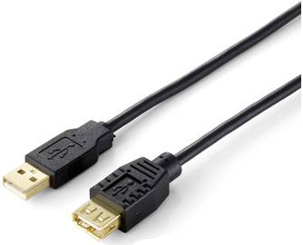 USB Kabel Equip A -> A St/Bu 1.80m sw Verl. Blister