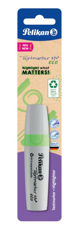 Pelikan Textmarker vibes eco Textmarker in grau/grüner Verpackung, mit der Aufschrift „NEU