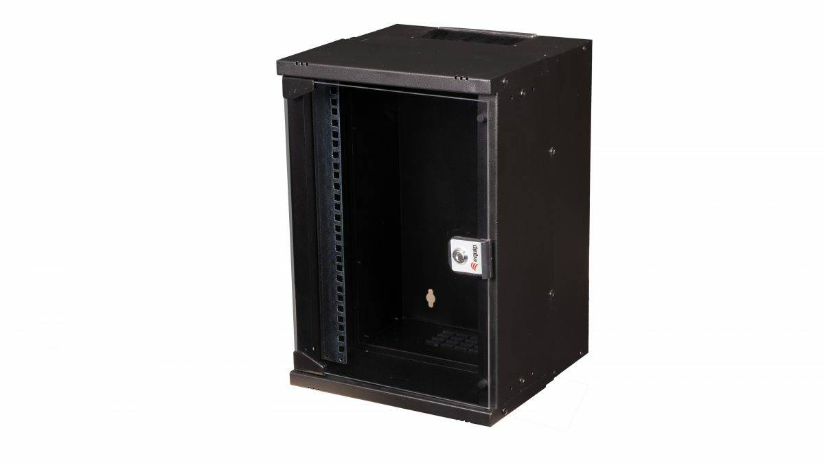 Equip Wandgehäuse 10" 09U 300x300mm Glastür schwarz - Gehäuse - 10"